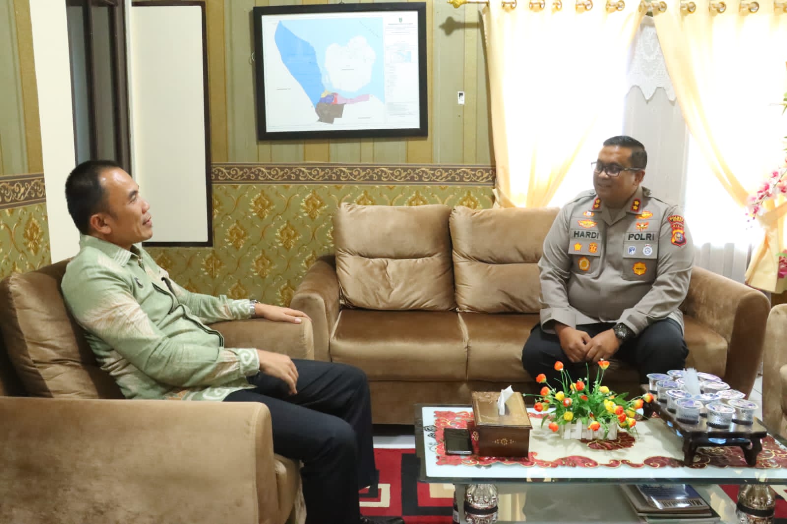 Kapolres Dumai AKBP Menyambut Kunjungan Walikota Dumai