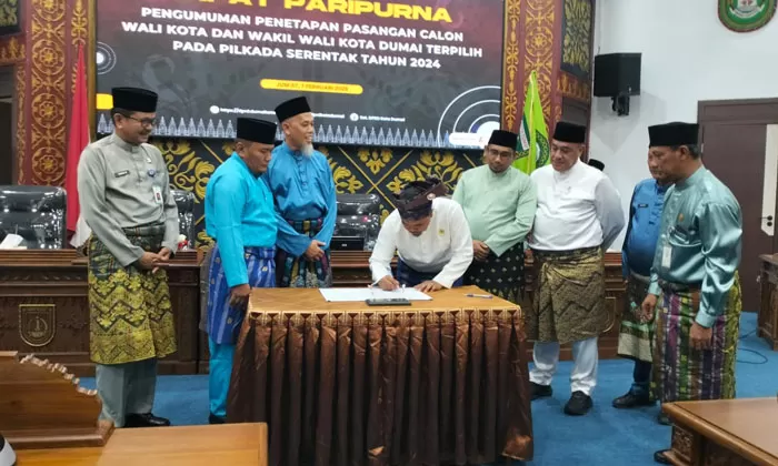 DPRD Dumai Gelar Rapat Paripurna Umumkan Paslon Wali Kota