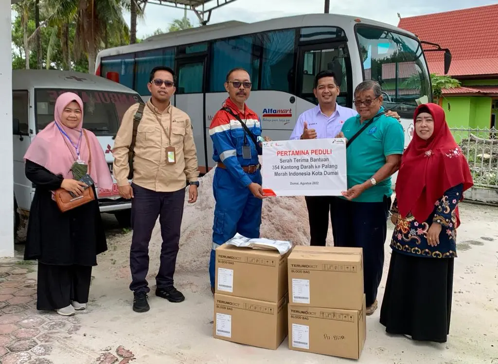 PMI Kota Dumai Terima Bantuan Kantong Darah dari PT PHR