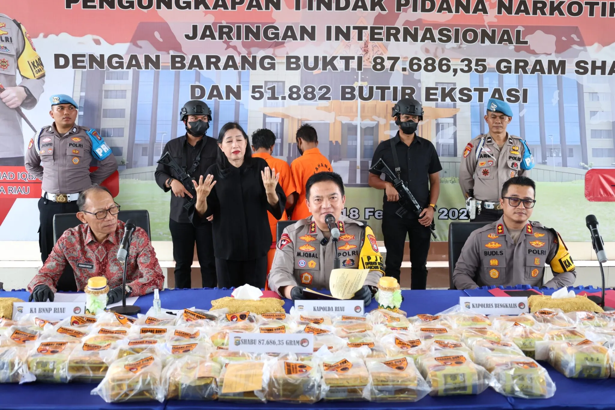 Polda Riau Sikat 87 Kg Lebih Sabu di Bengkalis